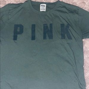 green (victoria’s secret pink) shirt